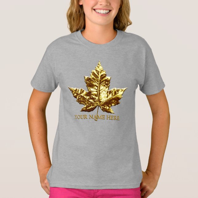Girl's Canada Shirt Anpassningsbar Team Canada Kid T-shirt (Framsida)