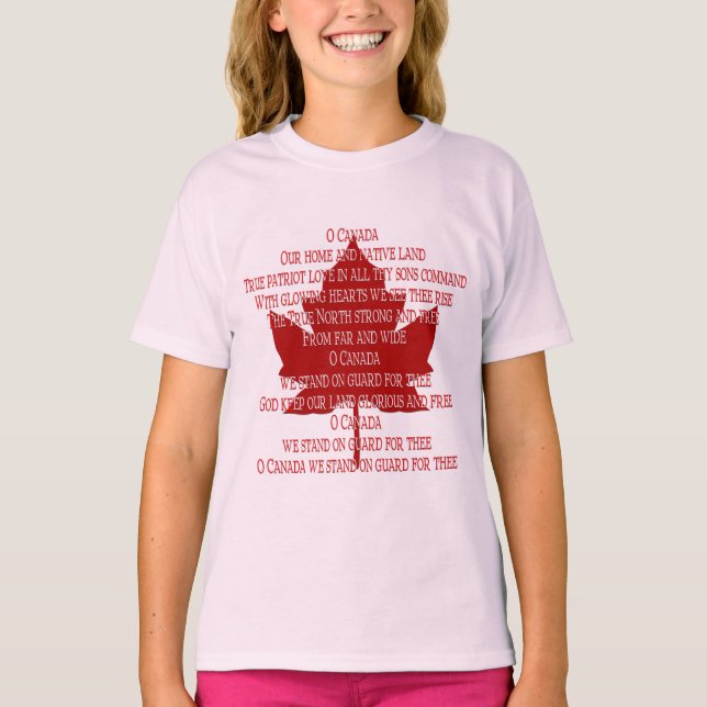 Girl's Canada Sweatshirtss Canada Anthem Souvenir Tröja (Framsida)