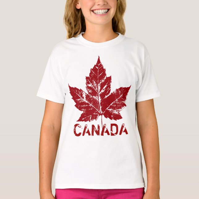 Girls Canada T-shirt Coola Canada Souvenir Shirts (Framsida)