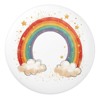 Girls'  Charming Rainbow with Glowing Stars Knopp