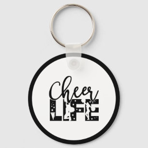 Girls Cheer Life Typography Quote Cheerledande Rol Nyckelring