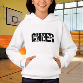 Girls Cheer Ord Pom Pom Cheerlead Silhouette T Shirt