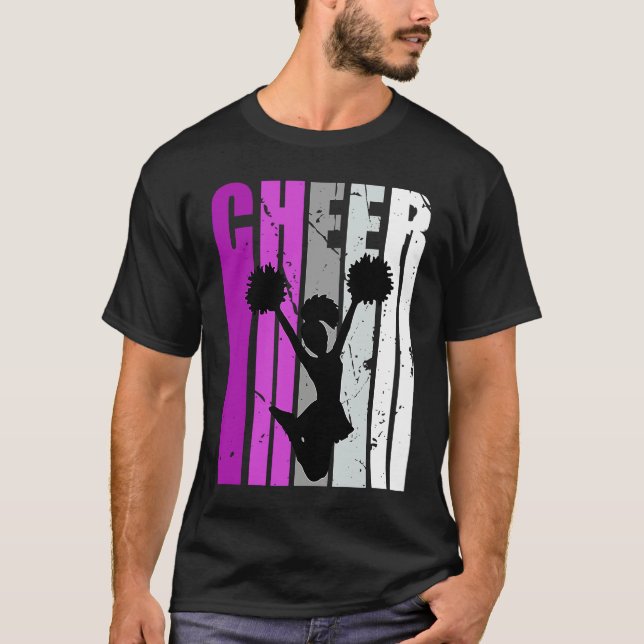 Girls Cheerleading Colors Cheerleader Fan Coach Ch T Shirt (Framsida)