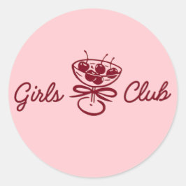 Girls Club Runt Klistermärke