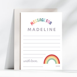 Girls Colorful Rainbow Birthday Time Capsule Cards Inbjudningar