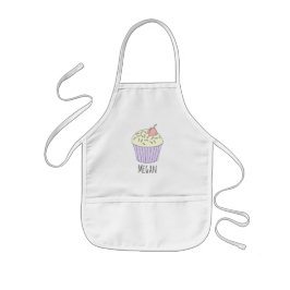 Girls Coola Rosa Cuptårta Muffin Baker Barnförkläde