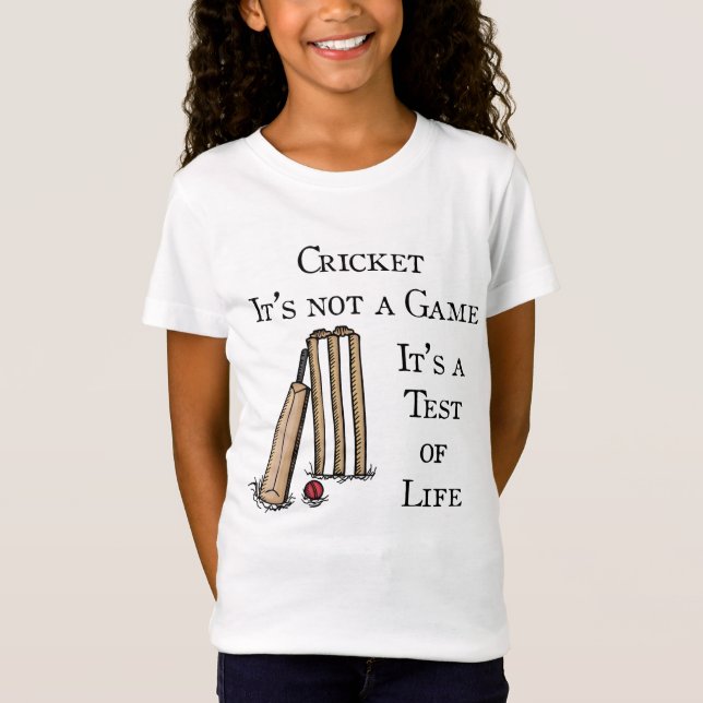 Girls Cricket Tee Shirt (Framsida)