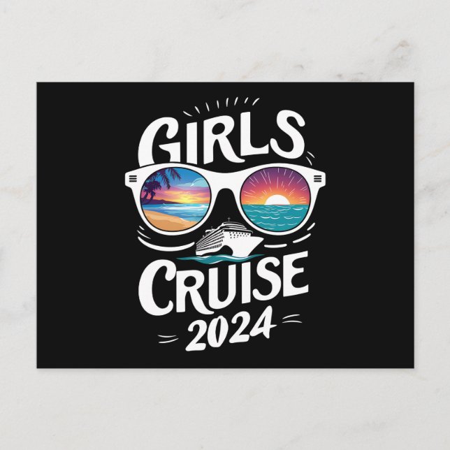 Girls Cruise Resa 2024 Vacation Älskare Vykort (Framsida)