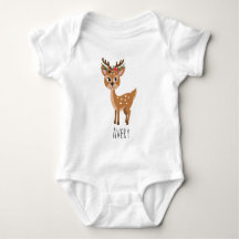 Girls Cute Blommigt Reindeer jul Flowers Namn