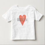 Girls Cute Girly Rosa Watercolor Heart T Shirt<br><div class="desc">Den här söta och gigantiska barnkostymen har ett vattenfärgshjärta för rosa och ger dig plats att lägga till flicka namn i vacker och vismisk typografi.</div>