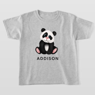 Girls Cute Jungle Panda Bear T Shirt