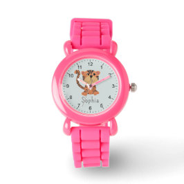 Girls Cute Jungle Tiger Kids Armbandsur