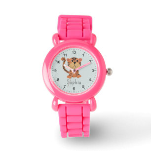 Girls Cute Jungle Tiger Kids Armbandsur
