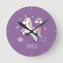 Girls Cute Lila Magic Unicorn Kids Nursery