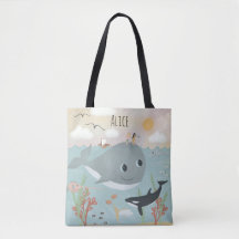 Girls Cute och Whimsical Ocean Whale