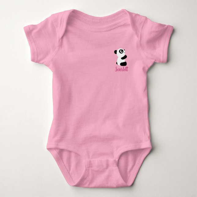 Girls Cute Panda T Shirt (Framsida)