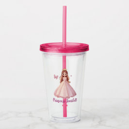 Girls Cute Personlig Princess Gnistra Rosa Take Away Mugg