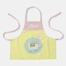 Girls Cute Rainbow Llama Personlig Namn Kids