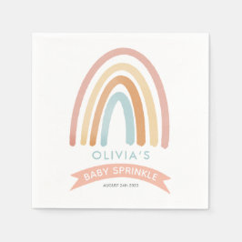 Girls Cute Rosa Boho Rainbow Baby Sprinkle Pappersservett