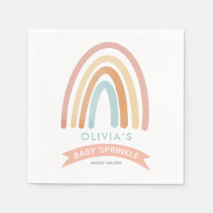 Girls Cute Rosa Boho Rainbow Baby Sprinkle Pappersservett