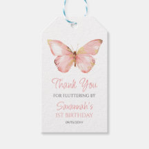 Girls Cute  Rosa Butterfly 1:a födelsedagen Party