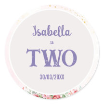 Girls Cute Rosa Lila Butterfly Barns födelsedag