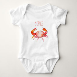 Girls Cute Simple Ocean Baby Crab T Shirt