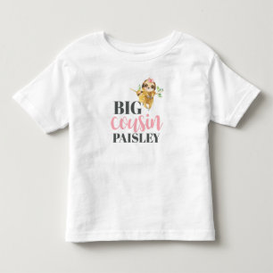 Girls Cute Sloth Big Cousin Personlig T Shirt