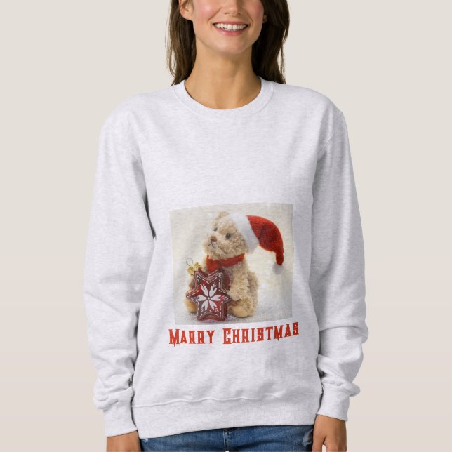 Girls Cute Teddy Kärlek T Shirt (Framsida)