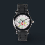 Girls Cute Vår, botaniska blommor och Namn Kids Armbandsur<br><div class="desc">Den här fantastiska blommigten barn tittar på designen med söta blommor och siffror i vår-vattenfärgen och har utrymme för dig att skriva dina flickor namn i ett elegant-teckensnitt. En perfekt pastel,  botanisk gåva till din lilla.</div>