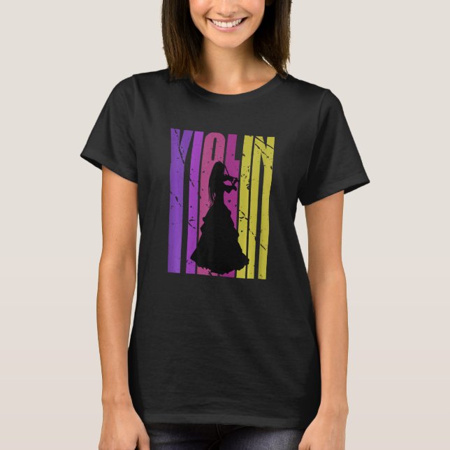 Girls Cute Violin Daughter Queen Violinist Player  T Shirt (Framsida)