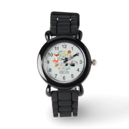Girls Cute Woodland Forest Animals Fox & Namn Kids Armbandsur