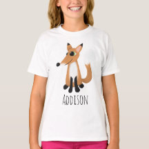 Girls Cute Woodland Forest Fox och Namn