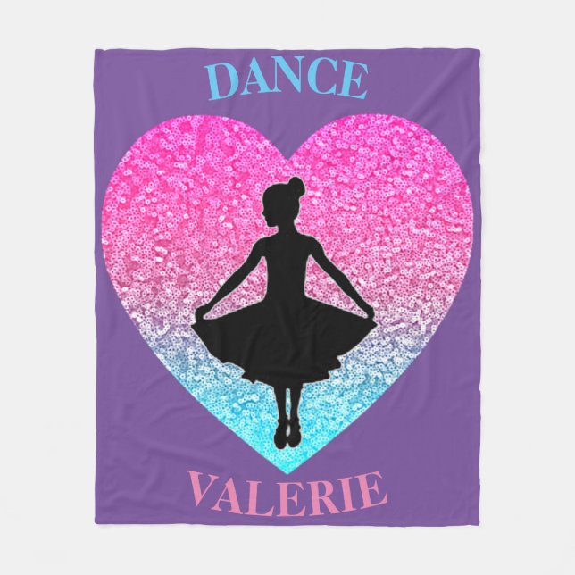 Girls Dance Fleece Blanket w/ Hennes Namn (Framsidan)