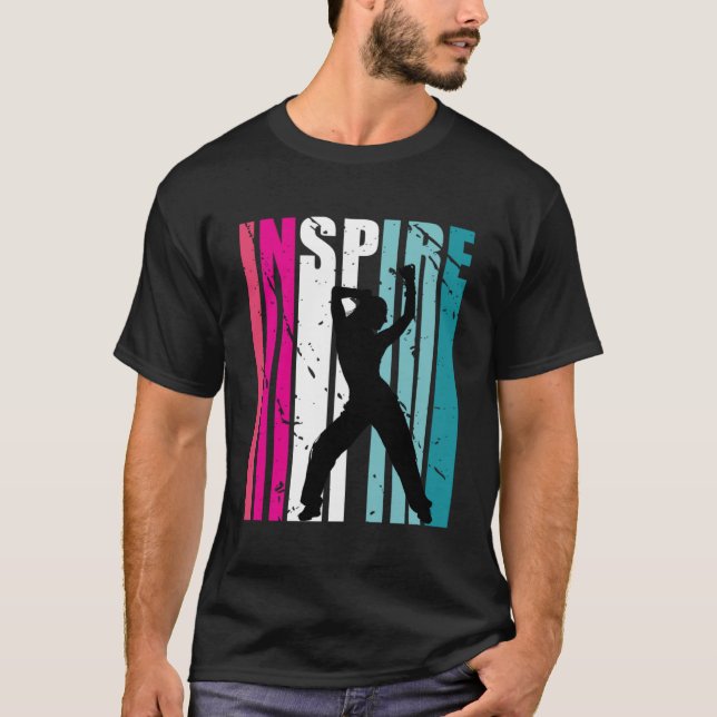 Girls Dance Inspire Coach Retro Dancers T Shirt (Framsida)