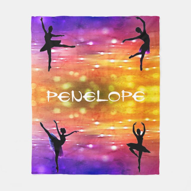 Girls Dance Multicolor Fleece Blanket (Framsidan)