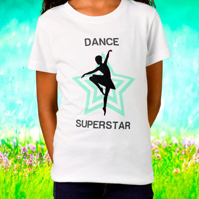 Girls Dance Superstar Ballerina T-Shirt (Skapare uppladdad)