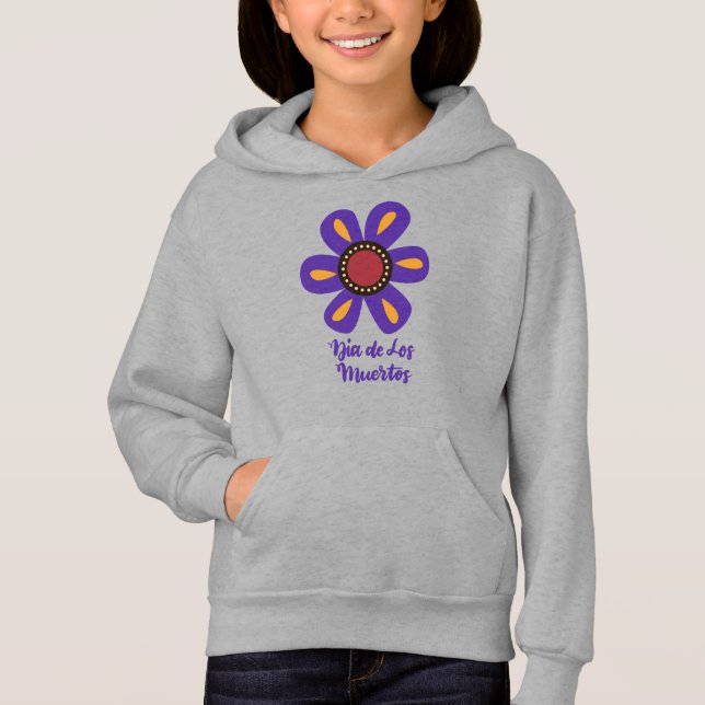 Girls Dia De Los Muertos T Shirt (Framsida)