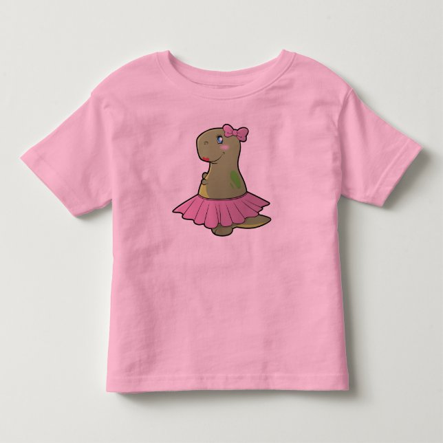 Girls Dinosaur T-Rex Långärmad Pullover Tröja (Framsida)
