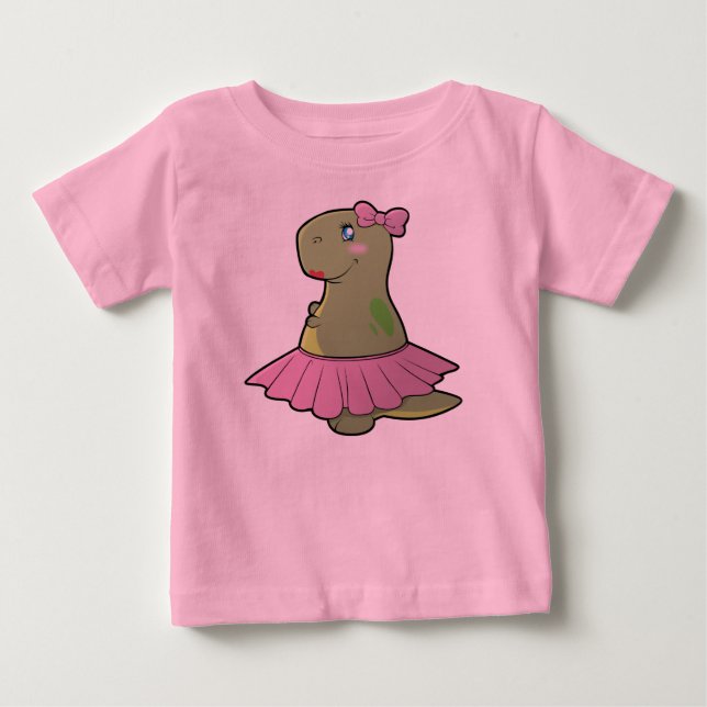 Girls Dinosaur T-Rex Shirt T-shirt (Framsida)