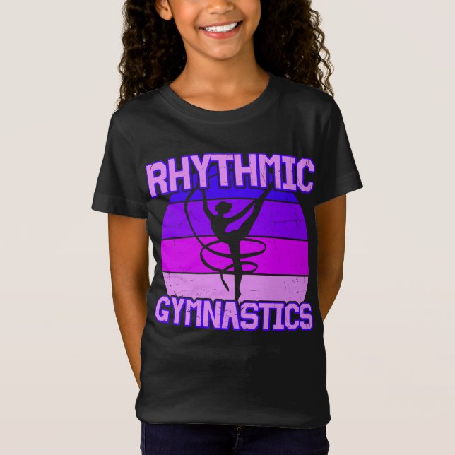 Girls Distress Rhythmic Gymnastics T Shirt (Framsida)