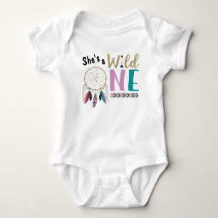 Girls Dreamcatcher-Vild 1:a födelsedagsutrustning T Shirt