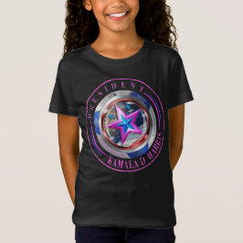 Girls Dual Sided Harris-Walz Vinge/Frimärke Medall T Shirt