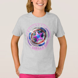 Girls Dual Sided Harris-Walz Vinge/Frimärke Medall T Shirt