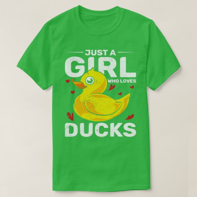 Girls Duckie Women Bath Anka Bath Leksak Rubber An T Shirt (Design framsida)