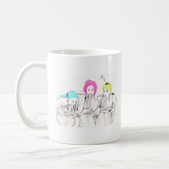 GIRLS EATING SPAGHETTI KAFFEMUGG (Vänster)