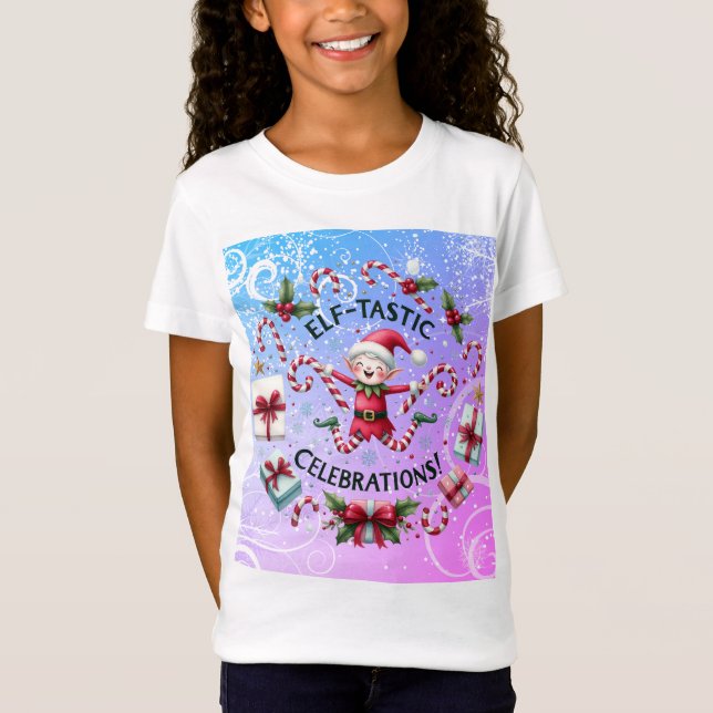 Girls Elf T Shirt (Framsida)
