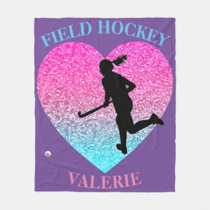 Girls Fält Hockey Fleece Blanket