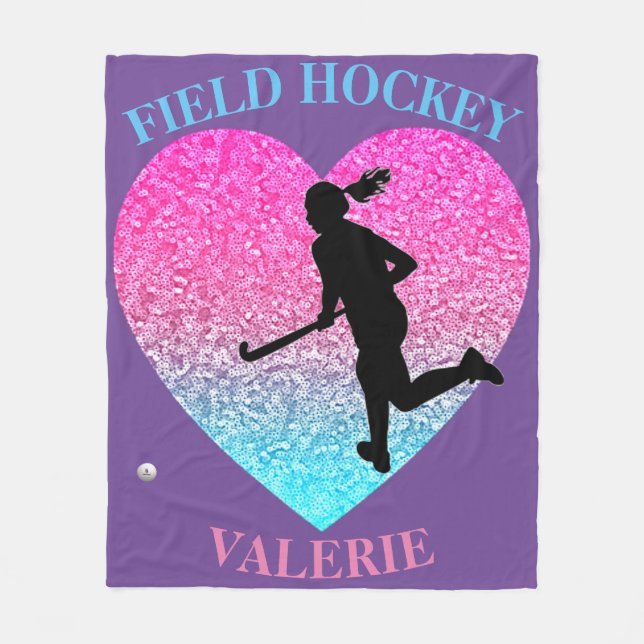 Girls Fält Hockey Fleece Blanket (Framsidan)