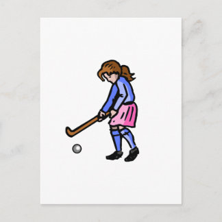 Girls Fält Hockey Vykort